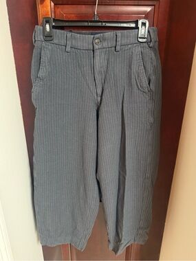 GUC Abercrombie & Fitch Relaxed Fit Baggy Trousers pinstripe gray W28 L30